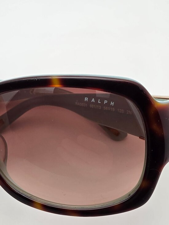 Ralph Lauren RA5031 Tortoise Tiffany Blue Frame Brown Lens Oversized Sunglasses main image 11